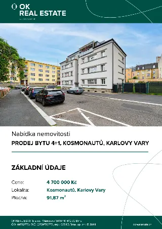 V prodej bytu 4+1, Kosmonautů, Karlovy Vary, titulní strana