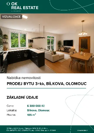 V prodej bytu 3+kk, Bílkova, Olomouc, titulní strana